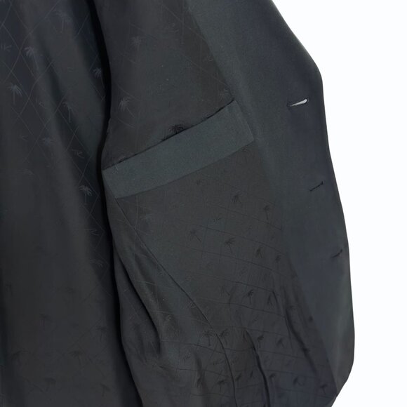 Tori Richard Mens Silk Blazer Jacket Size L Monogram Buttons 3 Button Lined - Picture 8 of 13